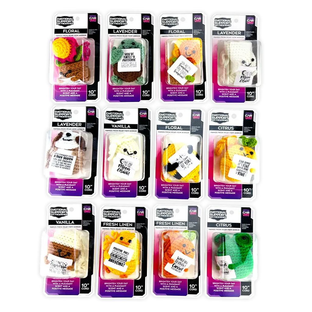 Crochet Pals Emotional Support Air Freshener - 12/Display