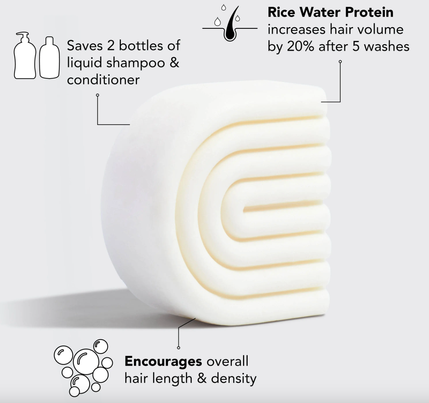 Rice Water Conditioner Bar for Hair Growth