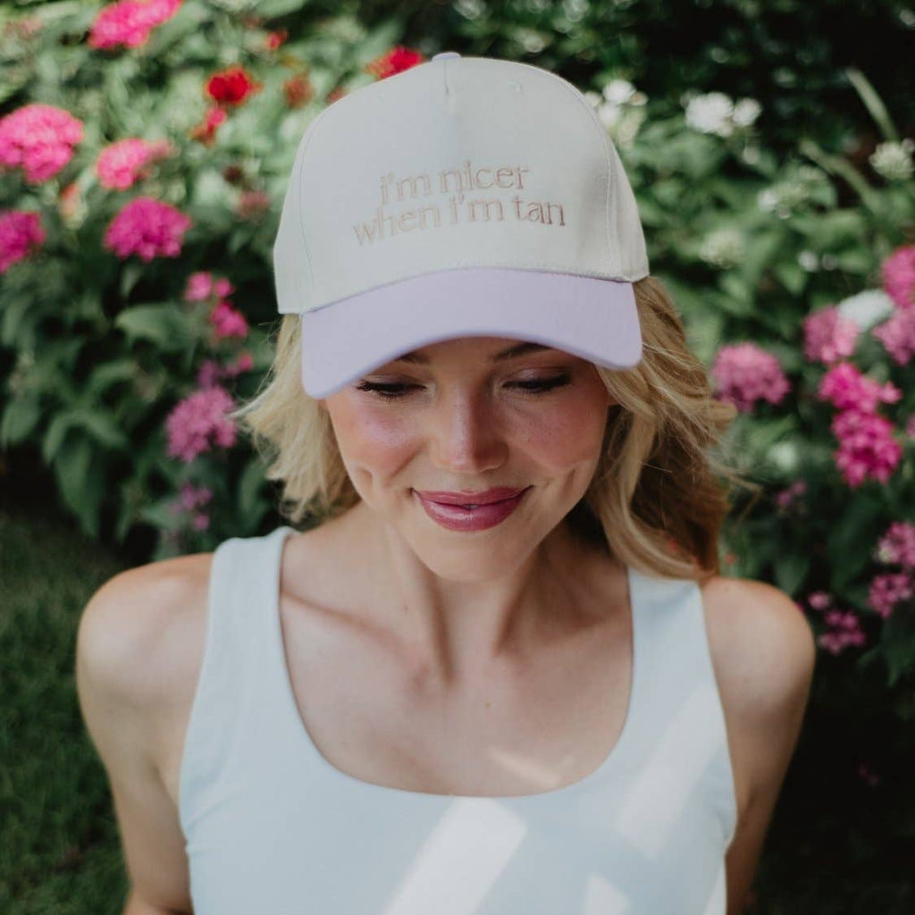 I'm Nicer When I'm Tan Two-Toned Vintage Hats Grad Gift Idea