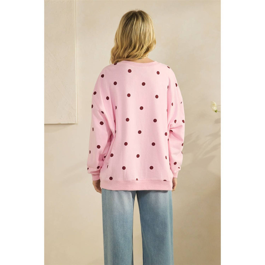 Polka Dot French Terry Top