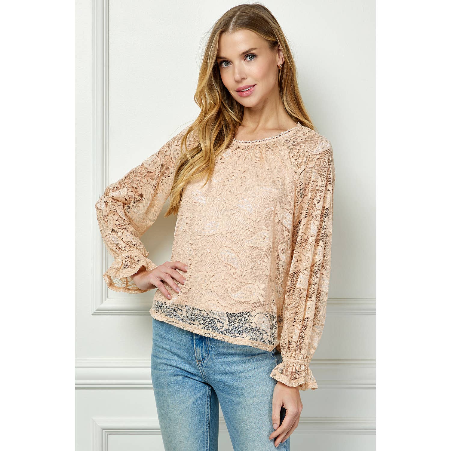 VINTAGE GRACE LACE TOP WITH CAMI LINING