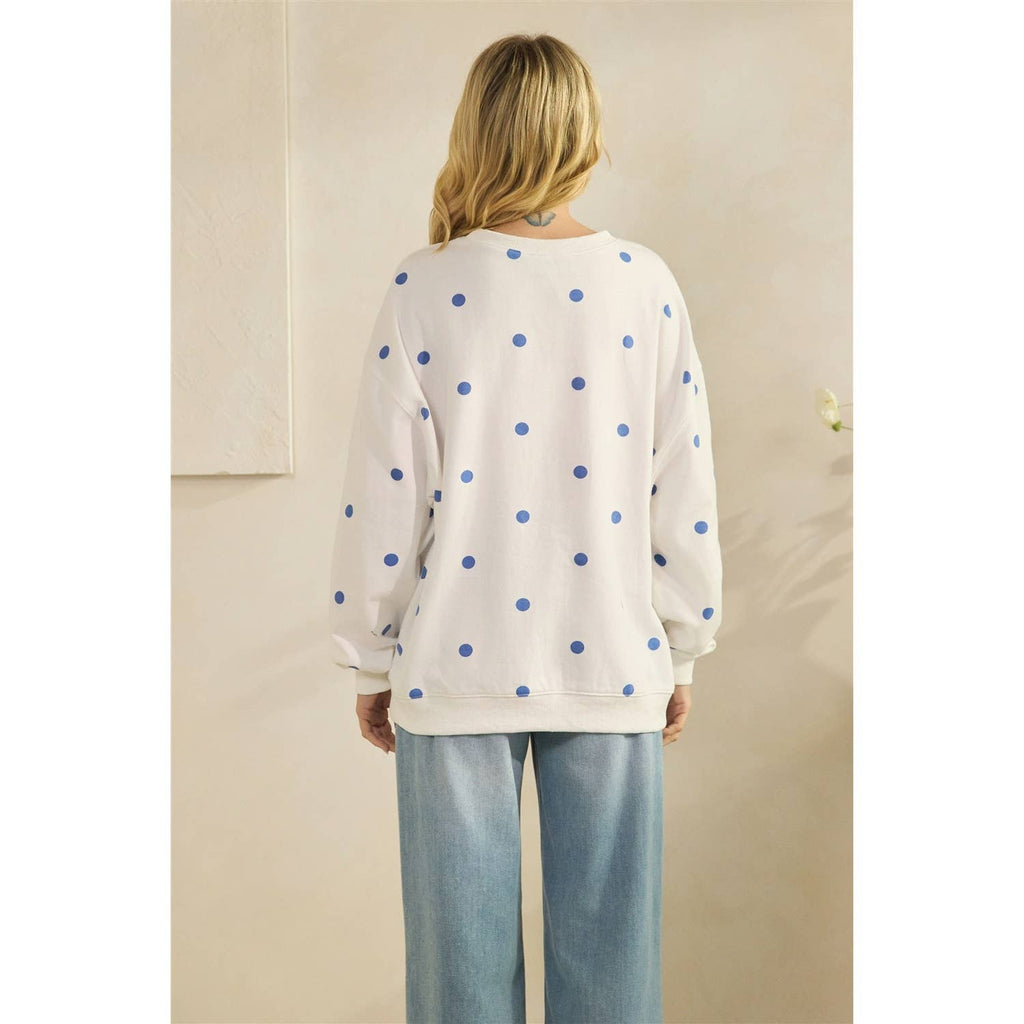 Polka Dot French Terry Top