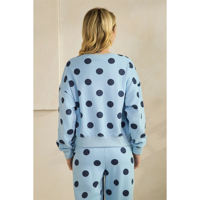 Polka Dot Crew Neck SweatShirt