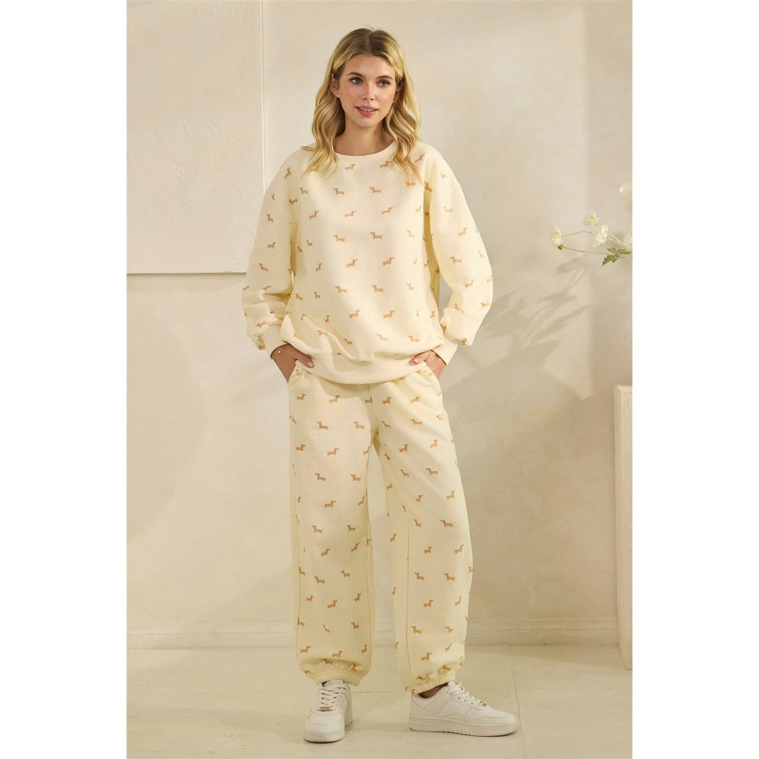 All Over Dog Crew Neck Sweatshirt