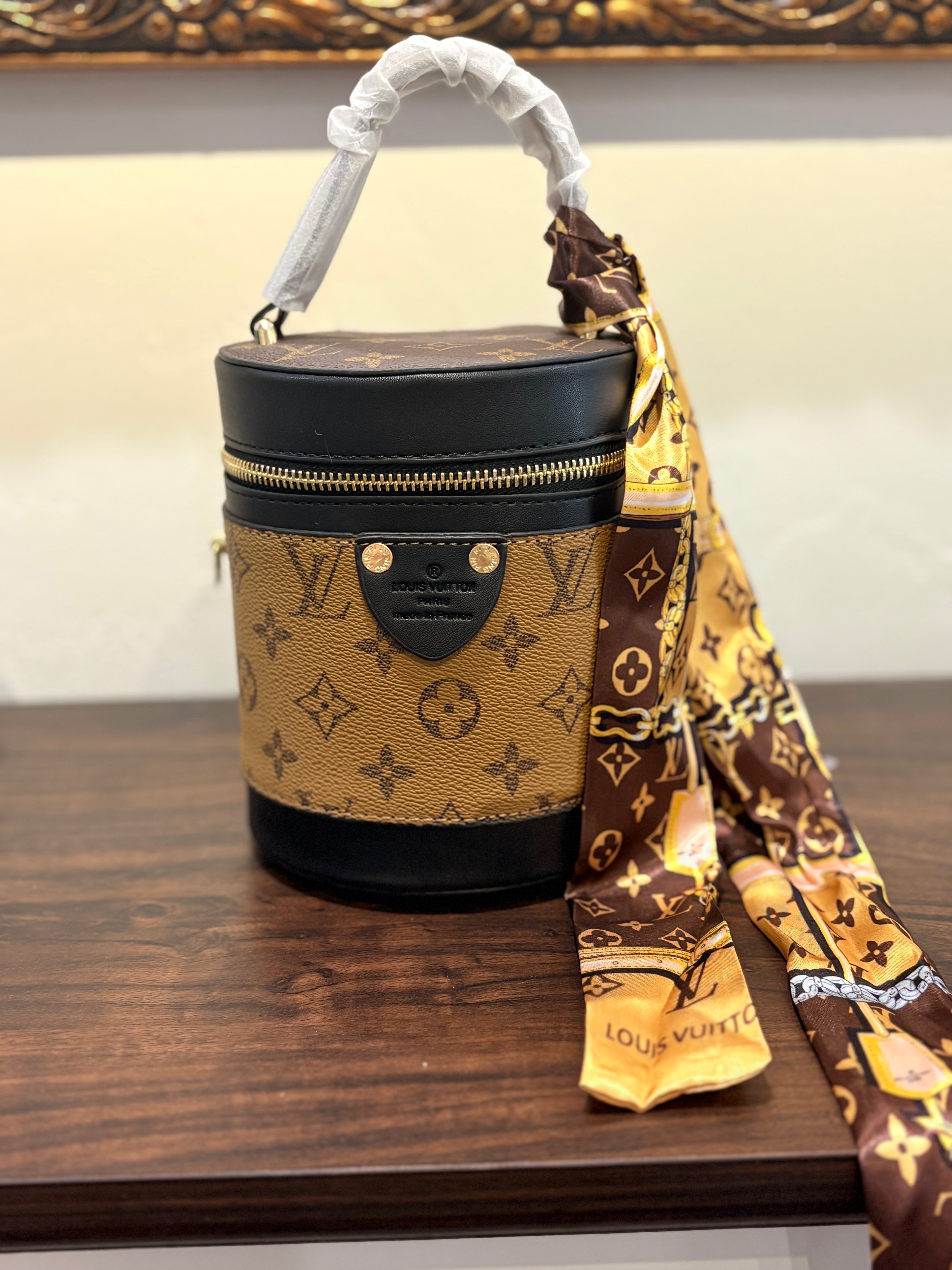 Designer-Inspired Mini Barrel Bag