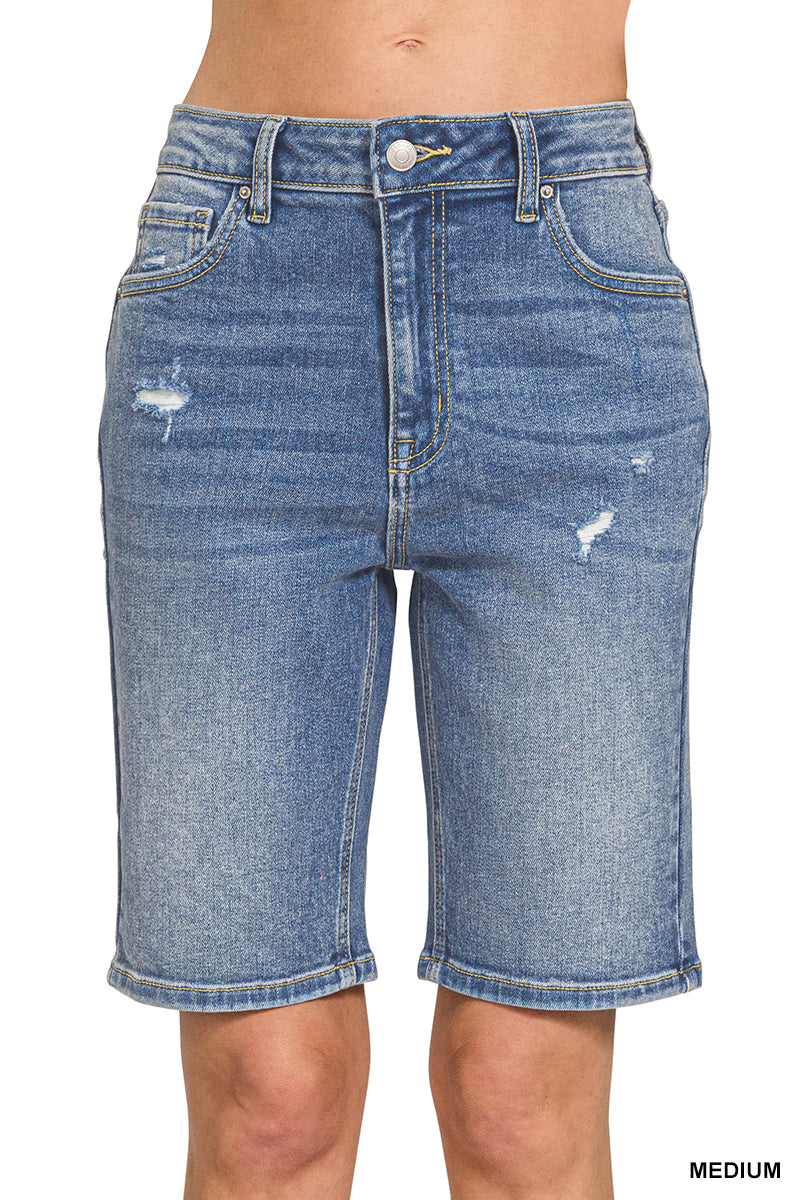 High waisted bermuda short pants