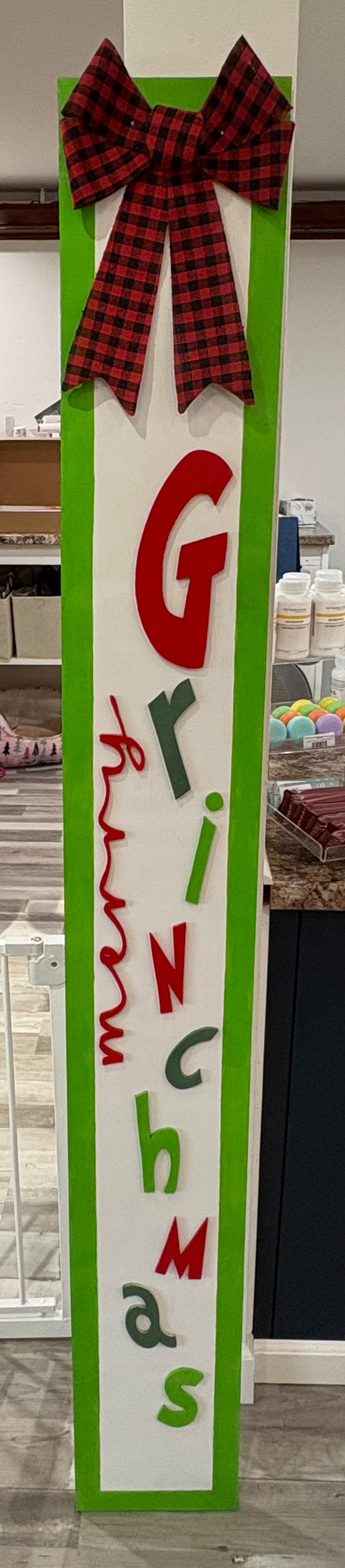 Handmade Grinch sign