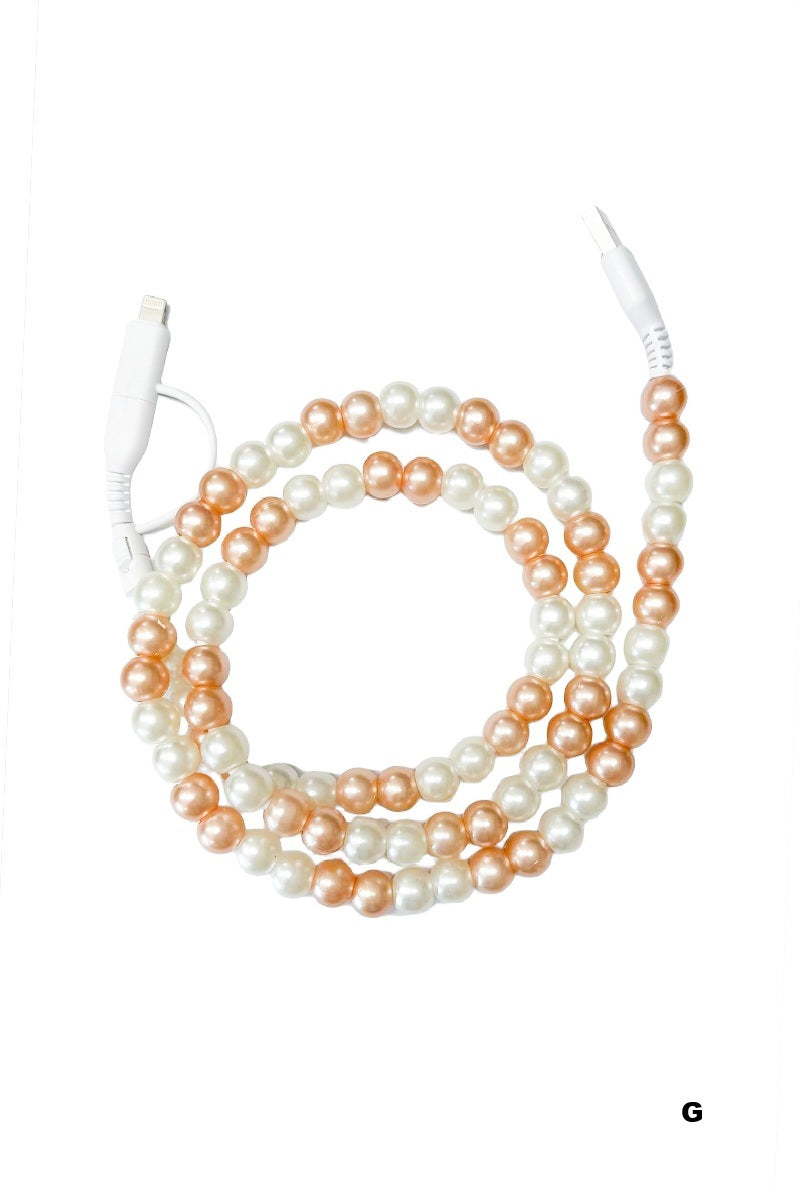 BEADED DUAL USB FAST CHARGING CABLE - UNIVERSAL