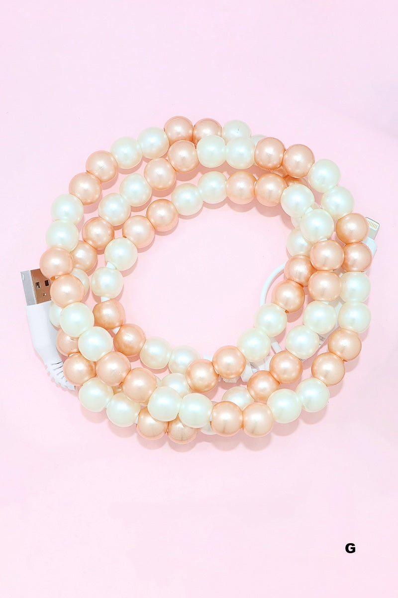 BEADED DUAL USB FAST CHARGING CABLE - UNIVERSAL