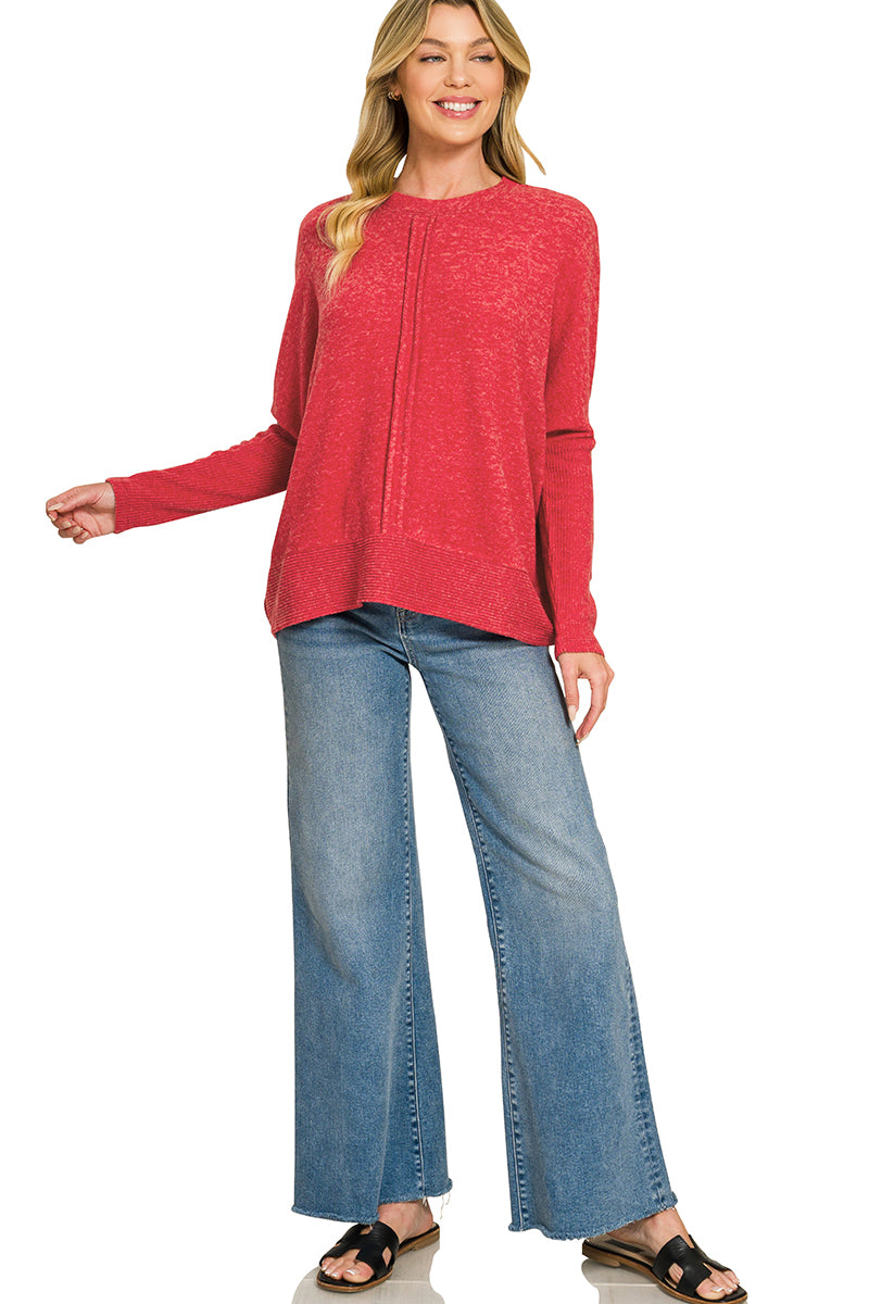 Soft Center Seam Sweater