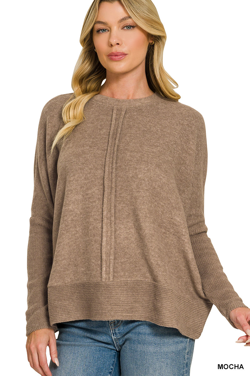 Soft Center Seam Sweater