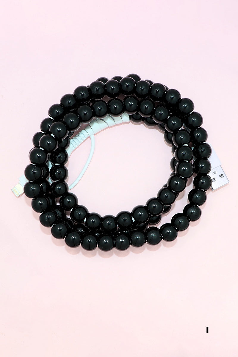 BEADED DUAL USB FAST CHARGING CABLE - UNIVERSAL