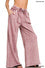 Zenana Acid Wash Fleece Palazzo Sweatpants