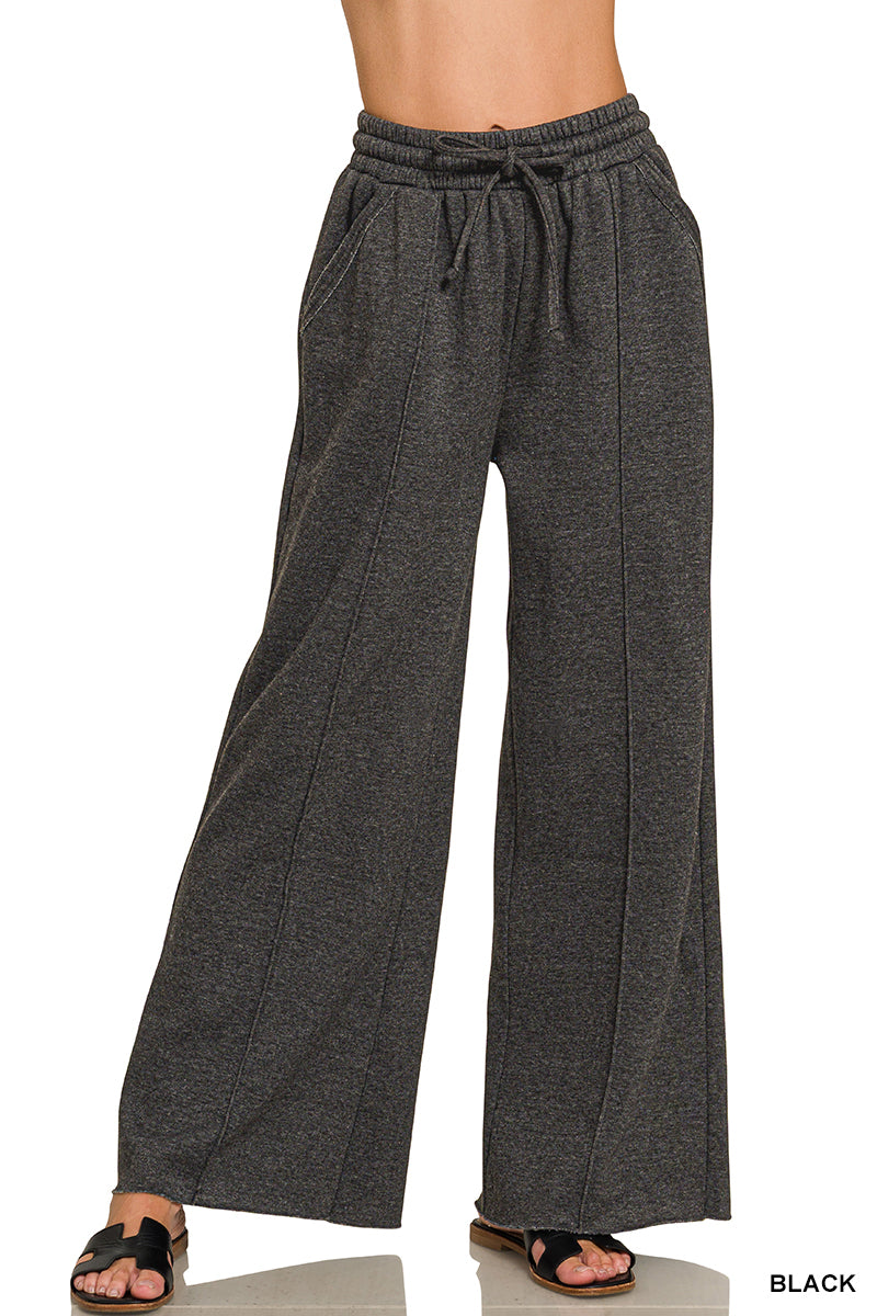 ACID WASHED WIDE LEG SWEATS