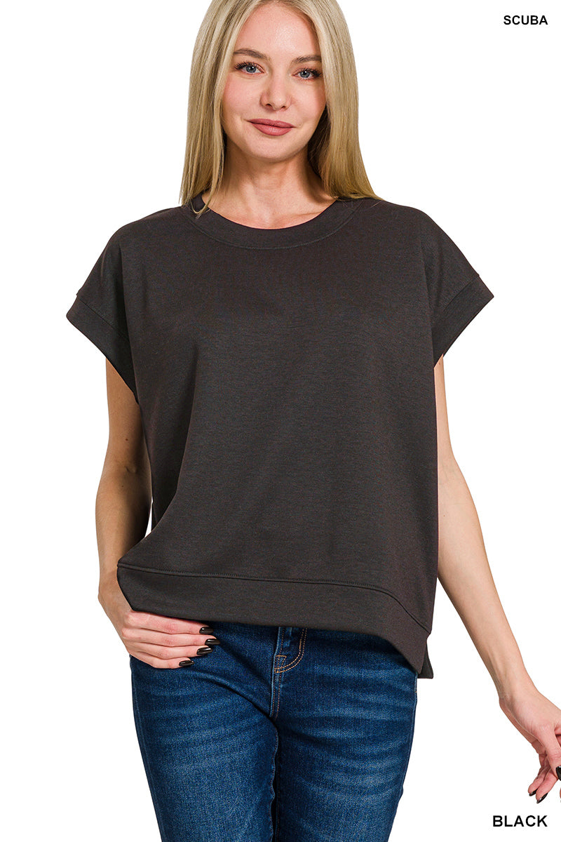 SCUBA SHORT SLEEVE SWEATSHIRTS - Zenana