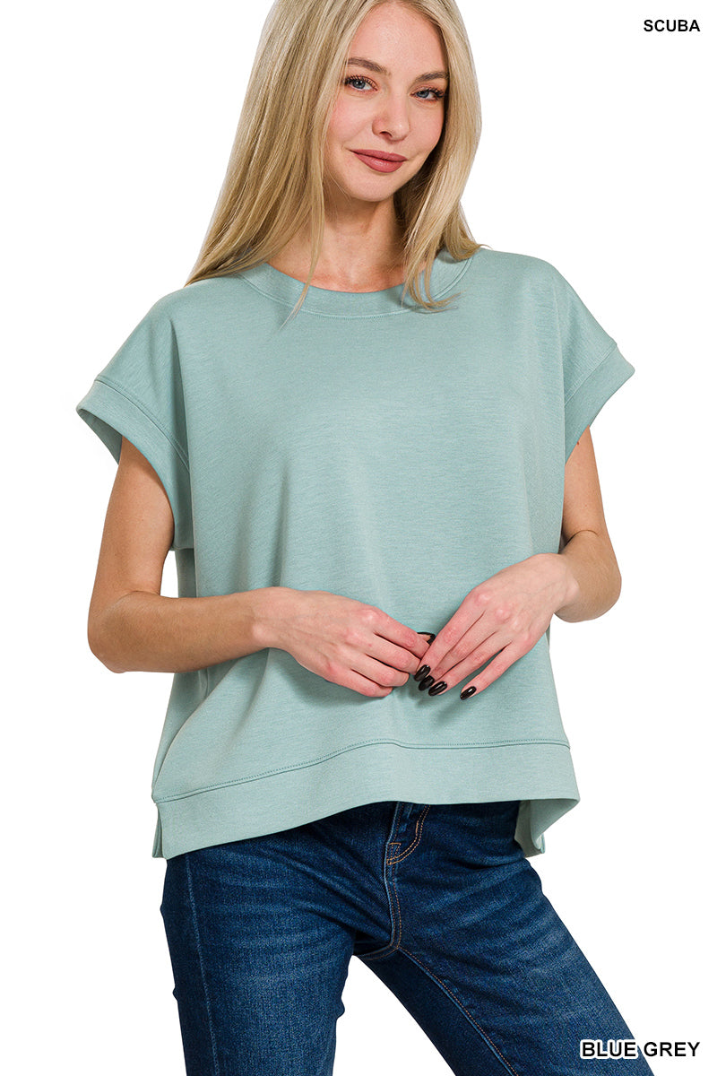 SCUBA SHORT SLEEVE SWEATSHIRTS - Zenana
