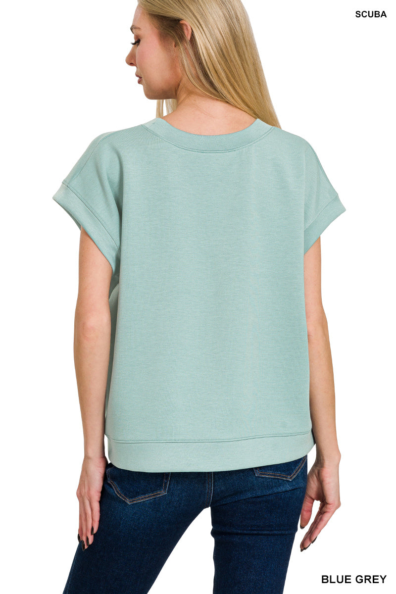 SCUBA SHORT SLEEVE SWEATSHIRTS - Zenana