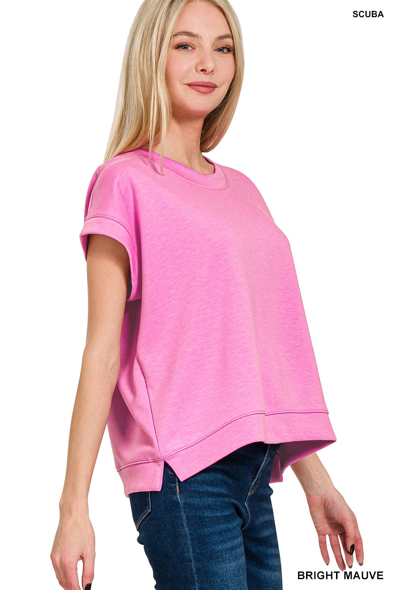 SCUBA SHORT SLEEVE SWEATSHIRTS - Zenana