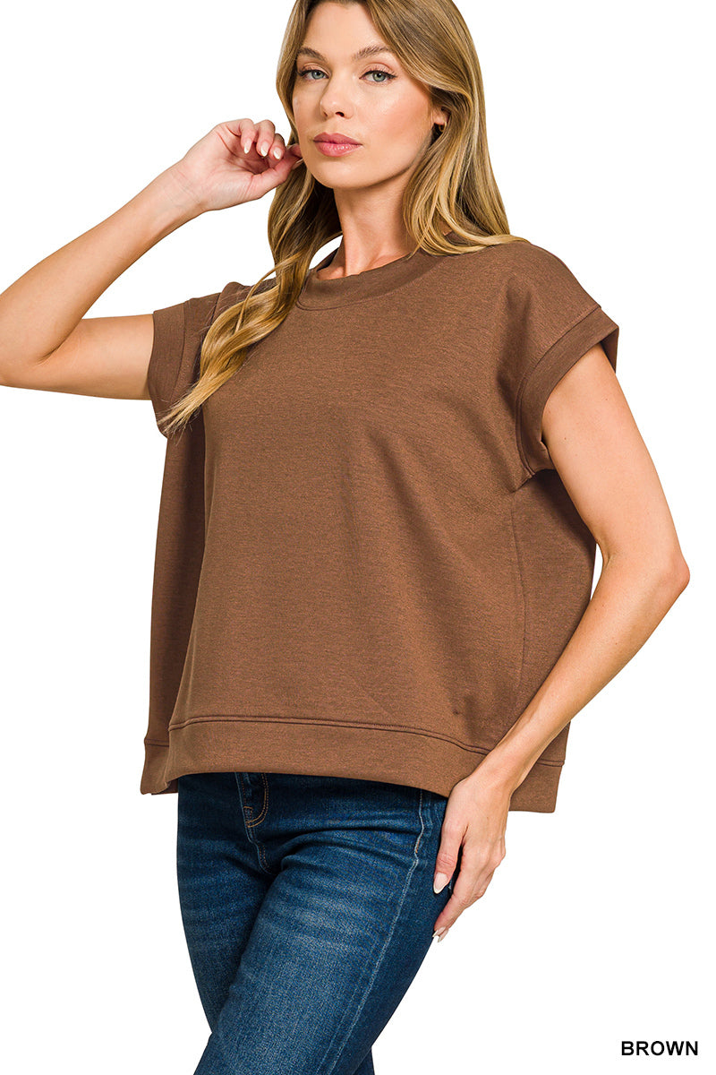 SCUBA SHORT SLEEVE SWEATSHIRTS - Zenana