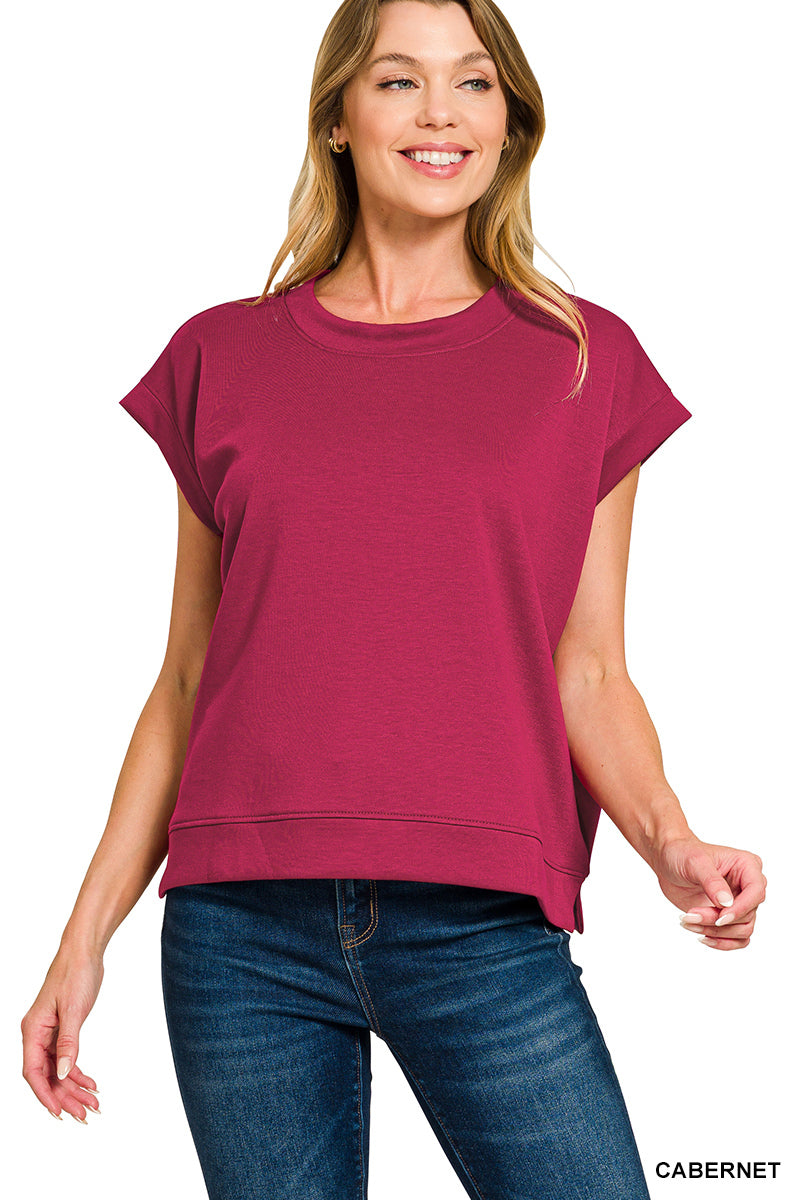 SCUBA SHORT SLEEVE SWEATSHIRTS - Zenana