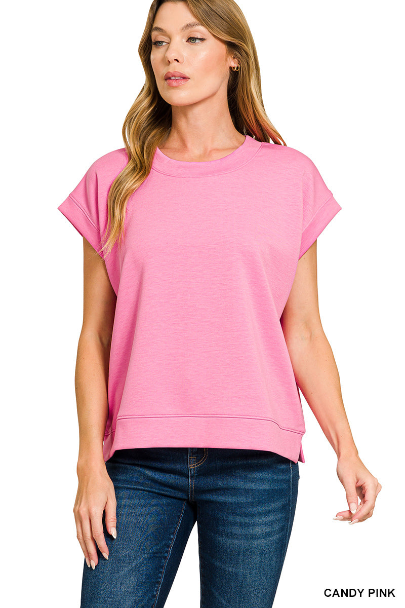 SCUBA SHORT SLEEVE SWEATSHIRTS - Zenana