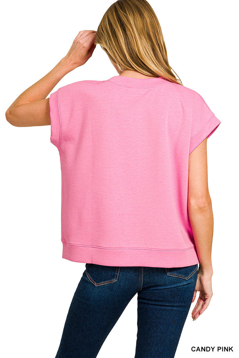 SCUBA SHORT SLEEVE SWEATSHIRTS - Zenana