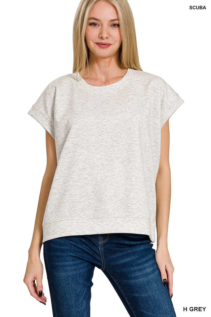 SCUBA SHORT SLEEVE SWEATSHIRTS - Zenana