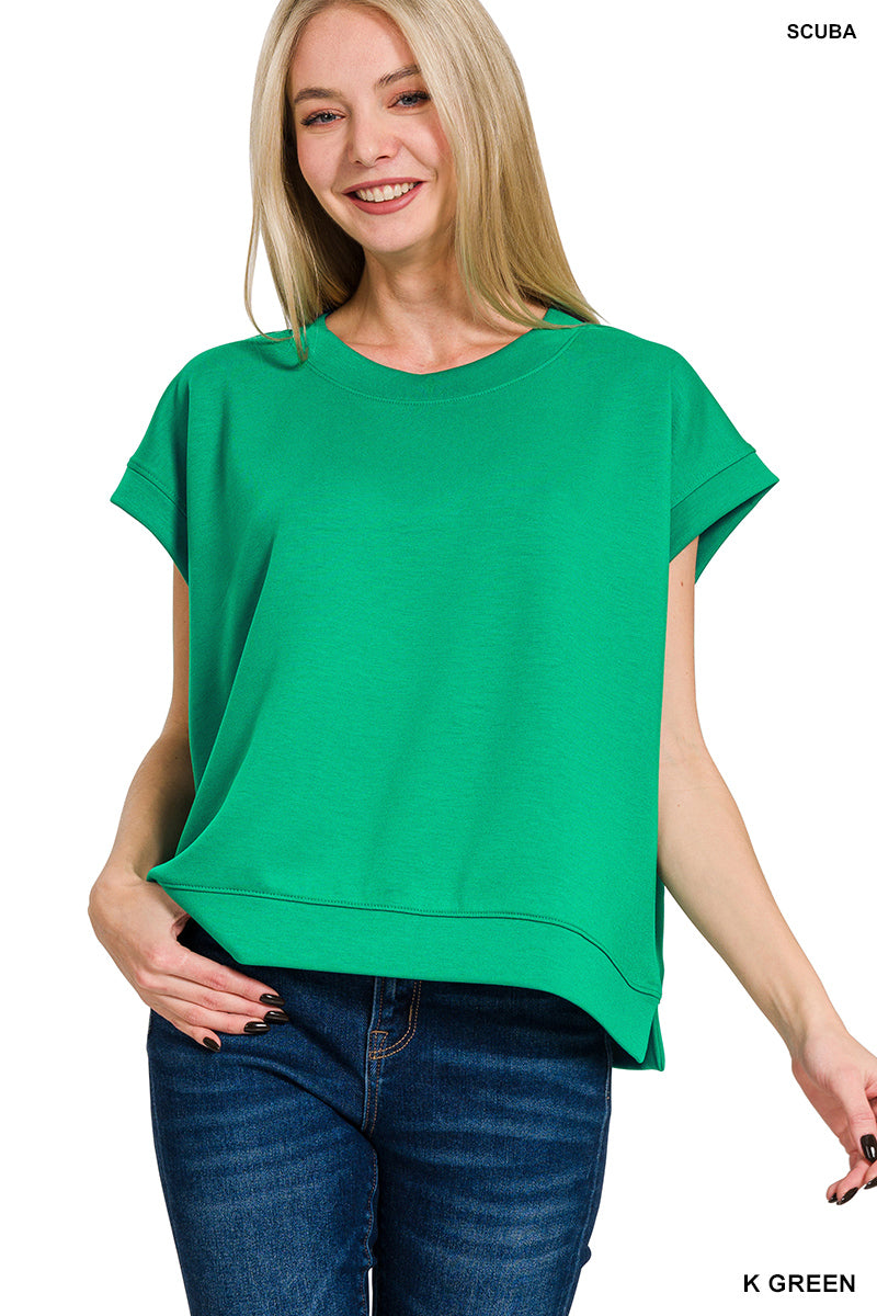 SCUBA SHORT SLEEVE SWEATSHIRTS - Zenana