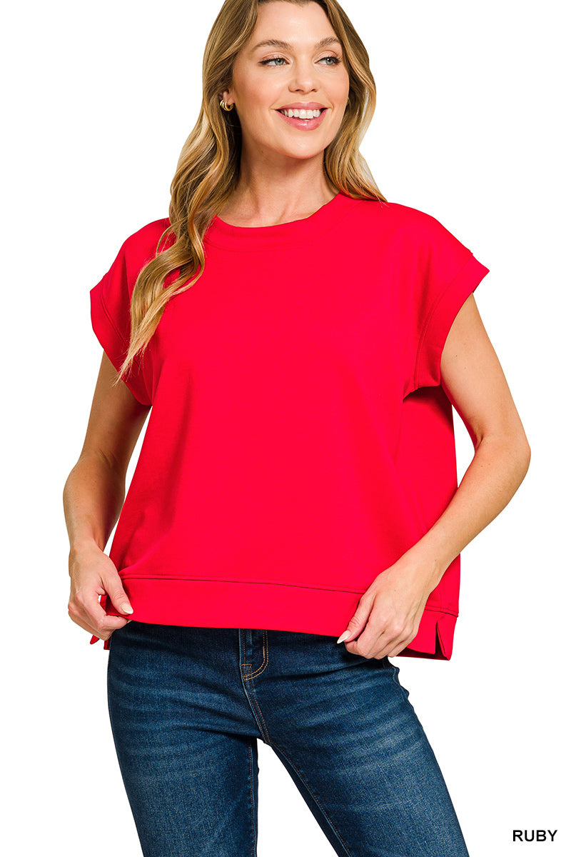 SCUBA SHORT SLEEVE SWEATSHIRTS - Zenana