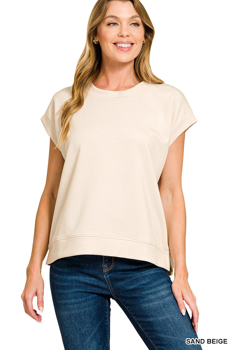 SCUBA SHORT SLEEVE SWEATSHIRTS - Zenana