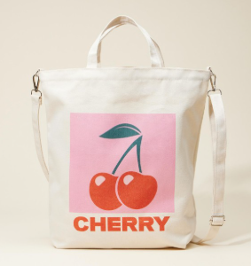 Fruit Printed Canvas Tote Bag