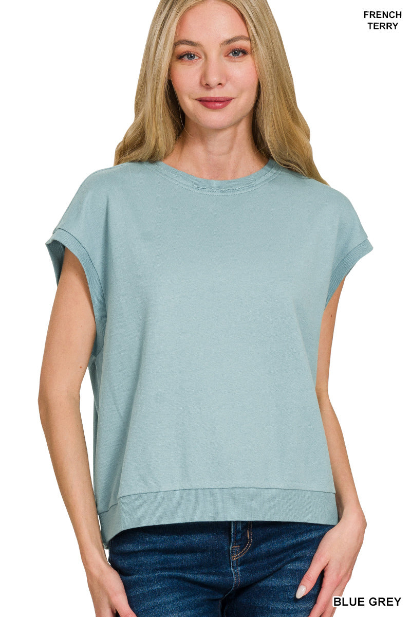 French terry sleeveless top