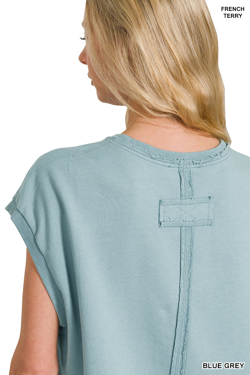 French terry sleeveless top