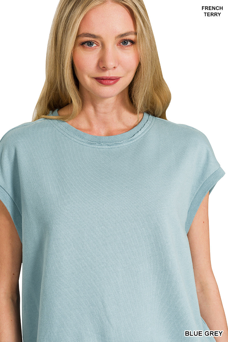 French terry sleeveless top