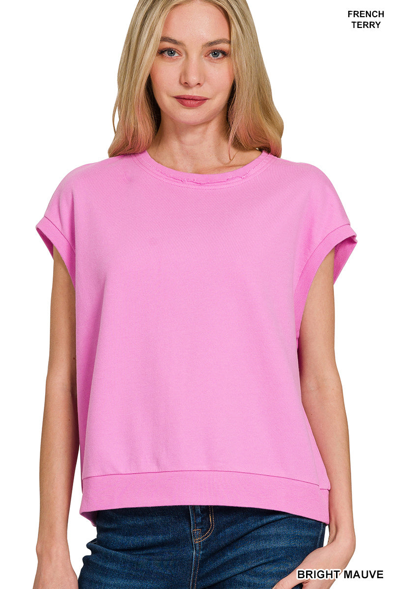 French terry sleeveless top