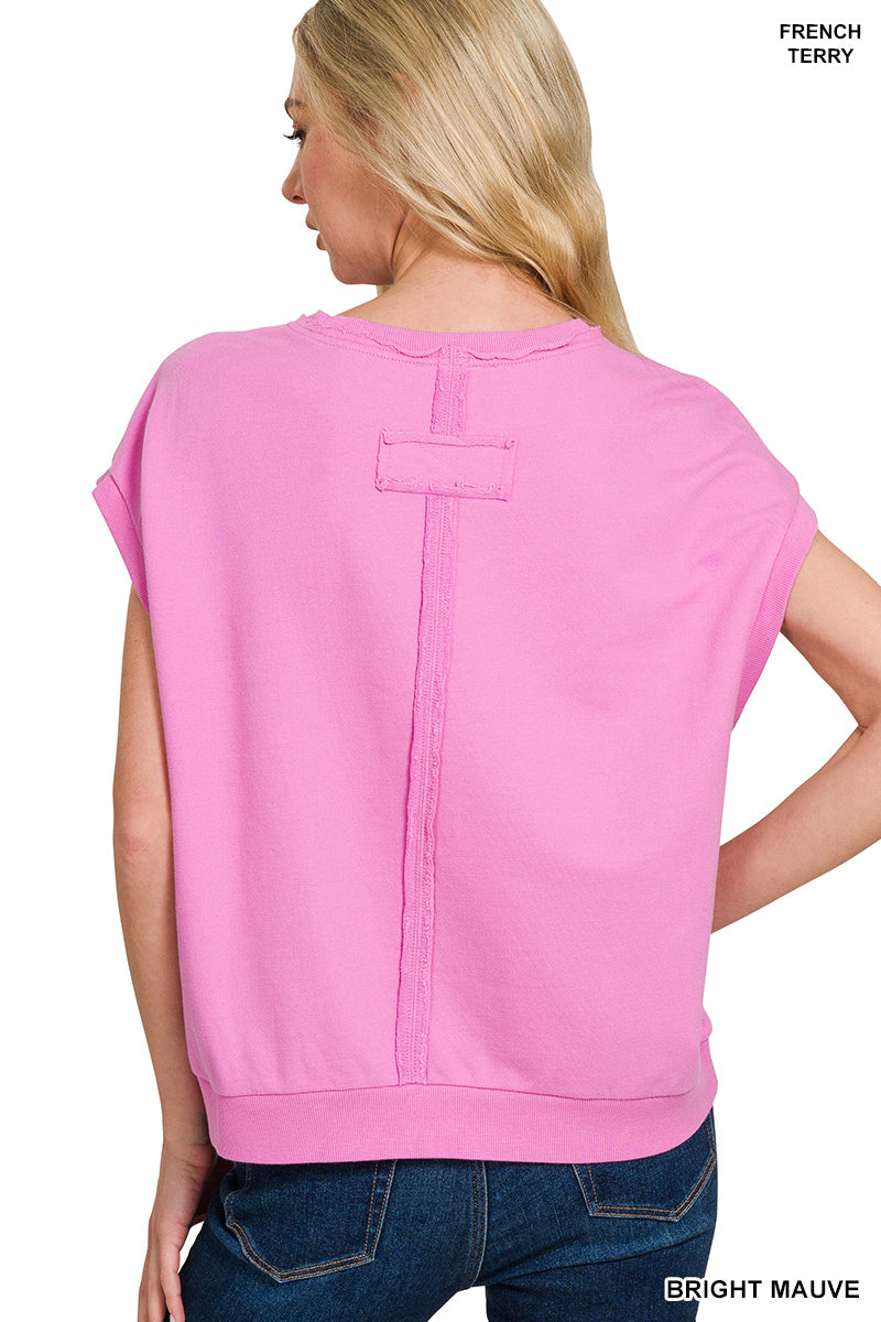 French terry sleeveless top