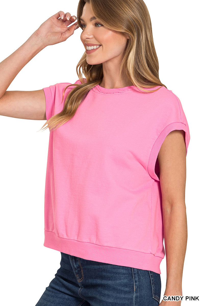 French terry sleeveless top