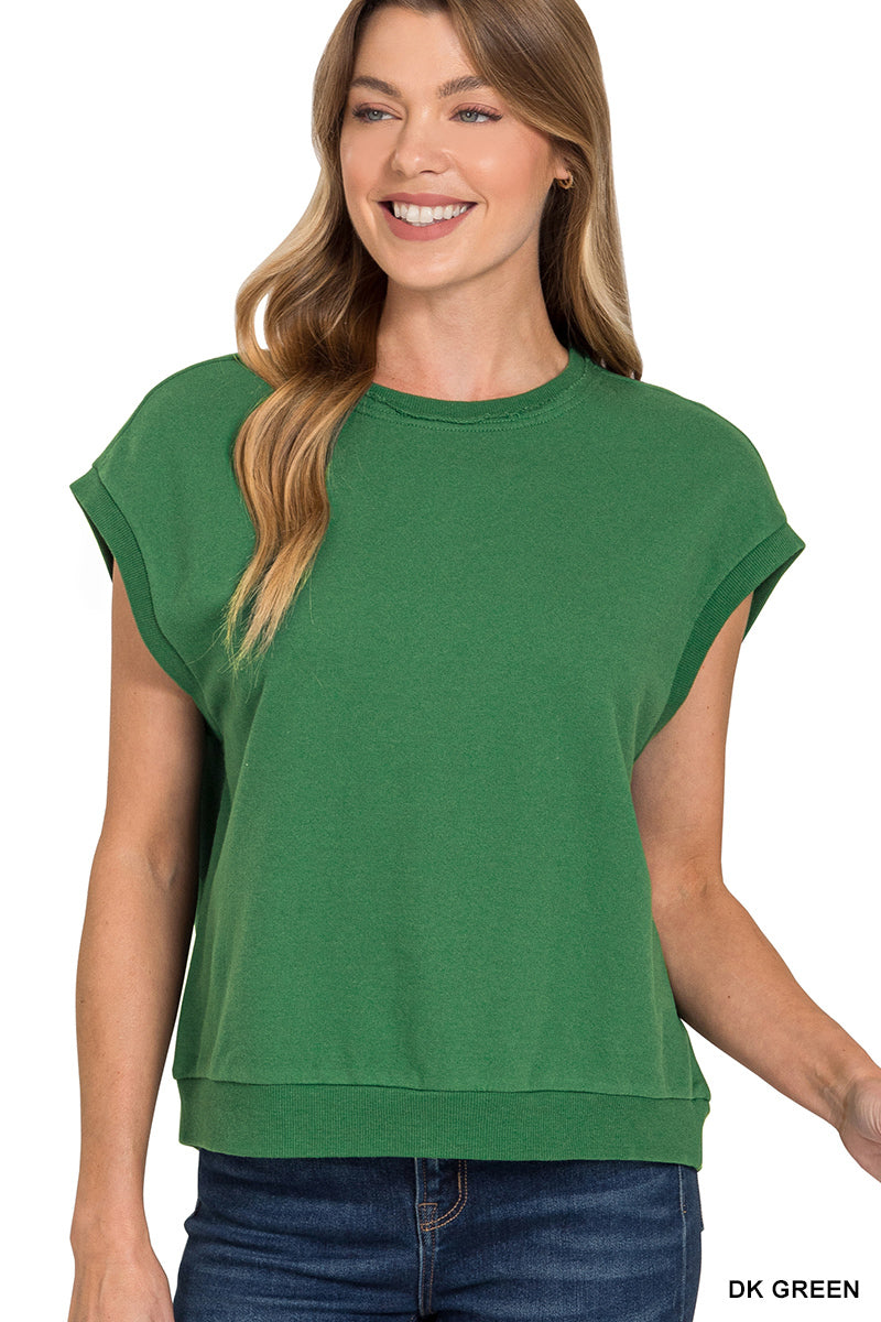French terry sleeveless top