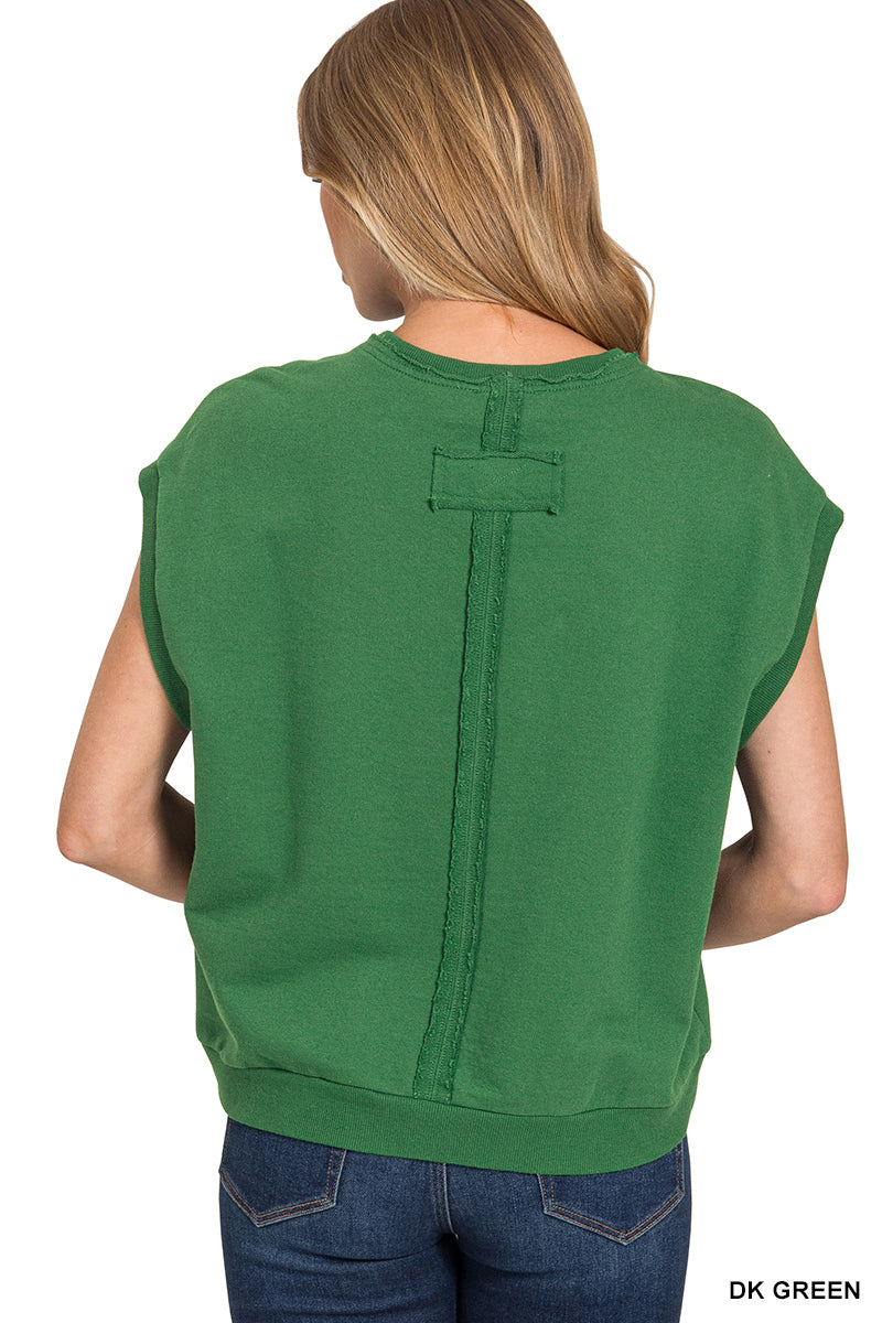 French terry sleeveless top