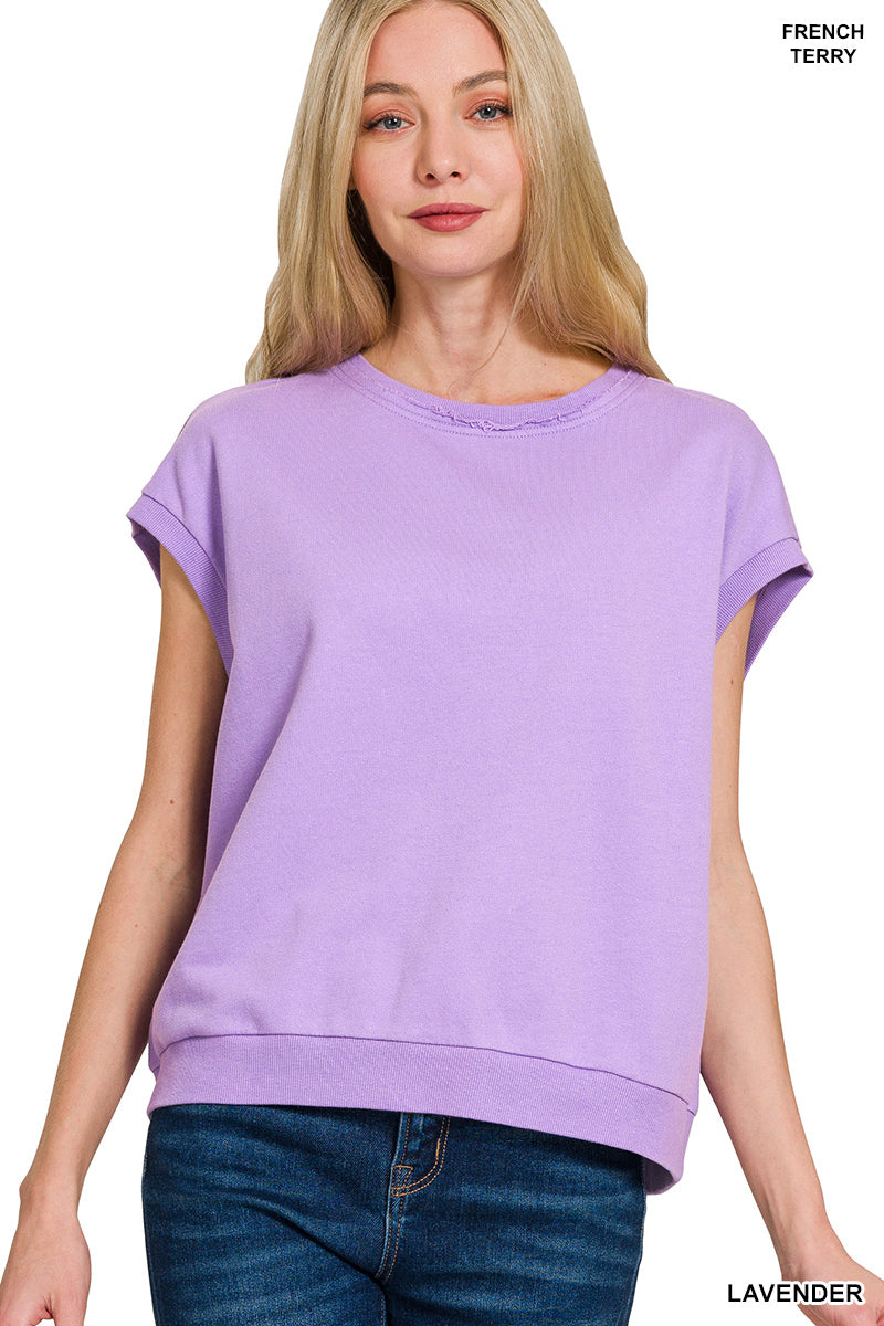 French terry sleeveless top