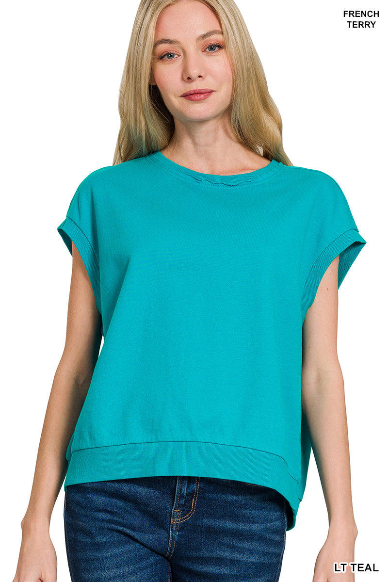 French terry sleeveless top