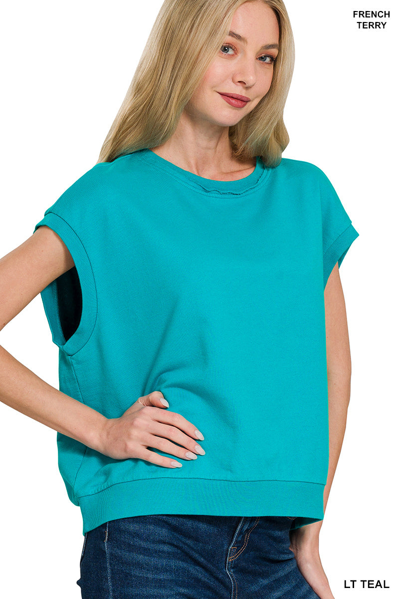 French terry sleeveless top
