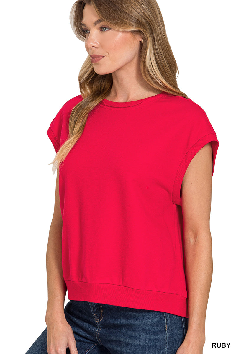 French terry sleeveless top