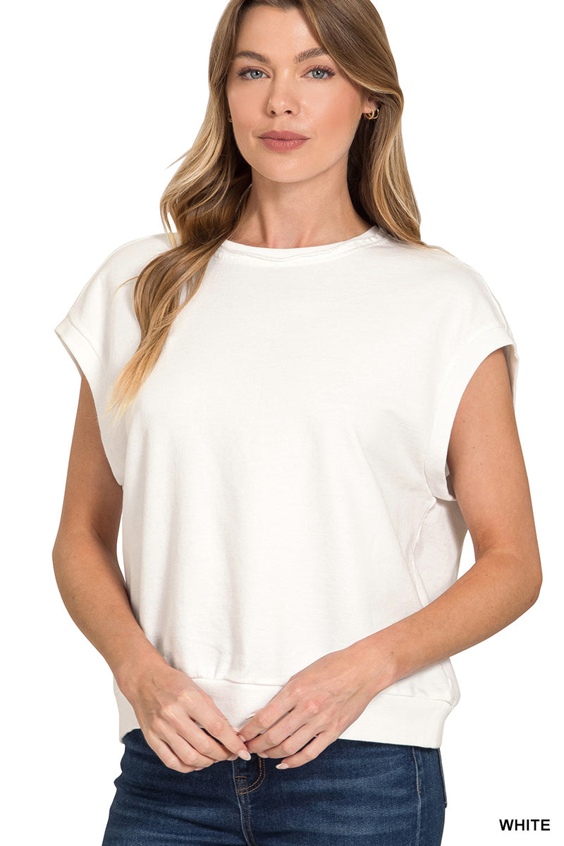 French terry sleeveless top