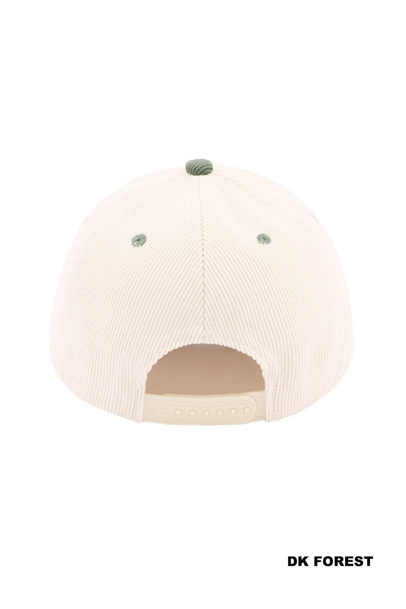EXPENSIVE & DIFFICULT TWO-TONE CORDUROY CAP