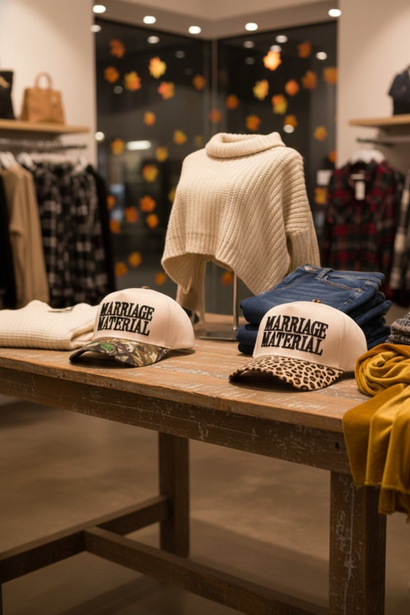 Marriage Material Two Tone Canvas Cotton Cap