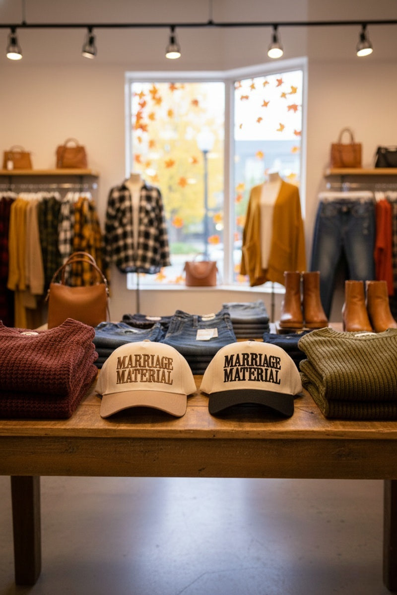 Marriage Material Two Tone Canvas Cotton Cap
