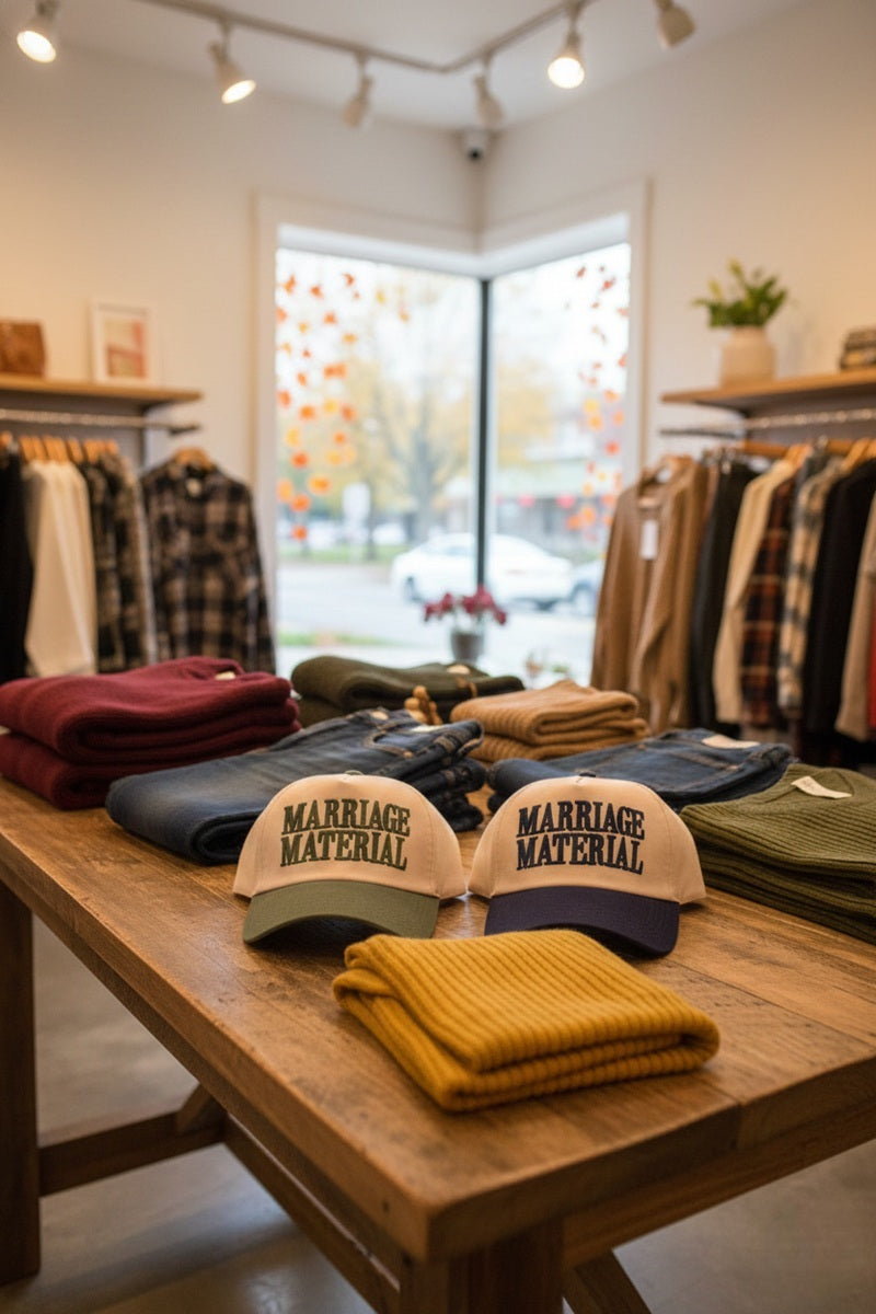 Marriage Material Two Tone Canvas Cotton Cap