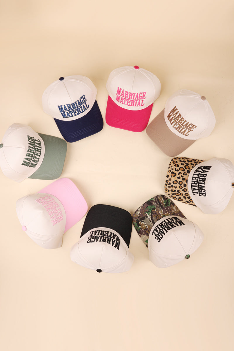Marriage Material Two Tone Canvas Cotton Cap