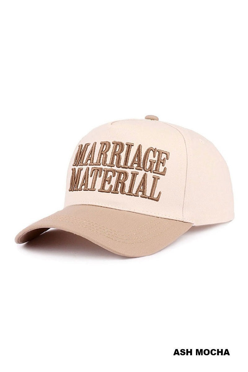 Marriage Material Two Tone Canvas Cotton Cap